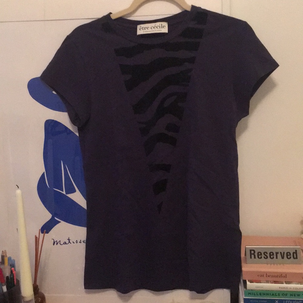 Etre Cecile tiger pattern tee shirt